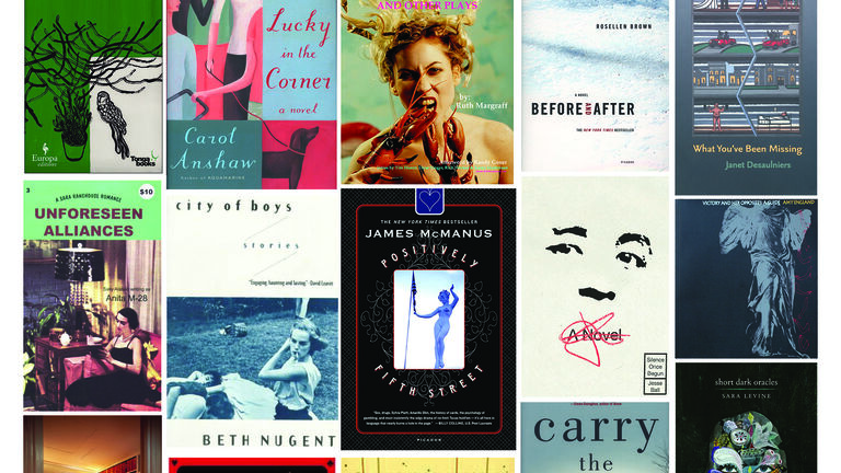 A collage of book covers from Writing department faculty