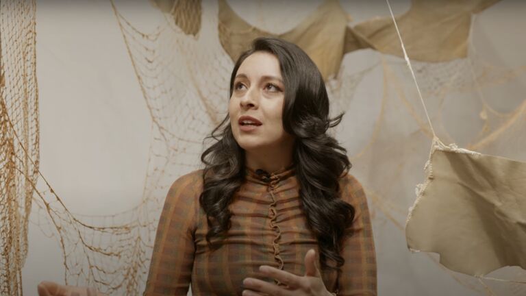 Yehimi Cambron Alvarez in her studio