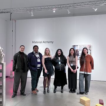 Photograph of artists and curators