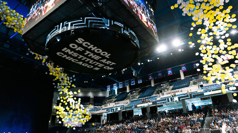 Balloon Drop at 2023 Commencement