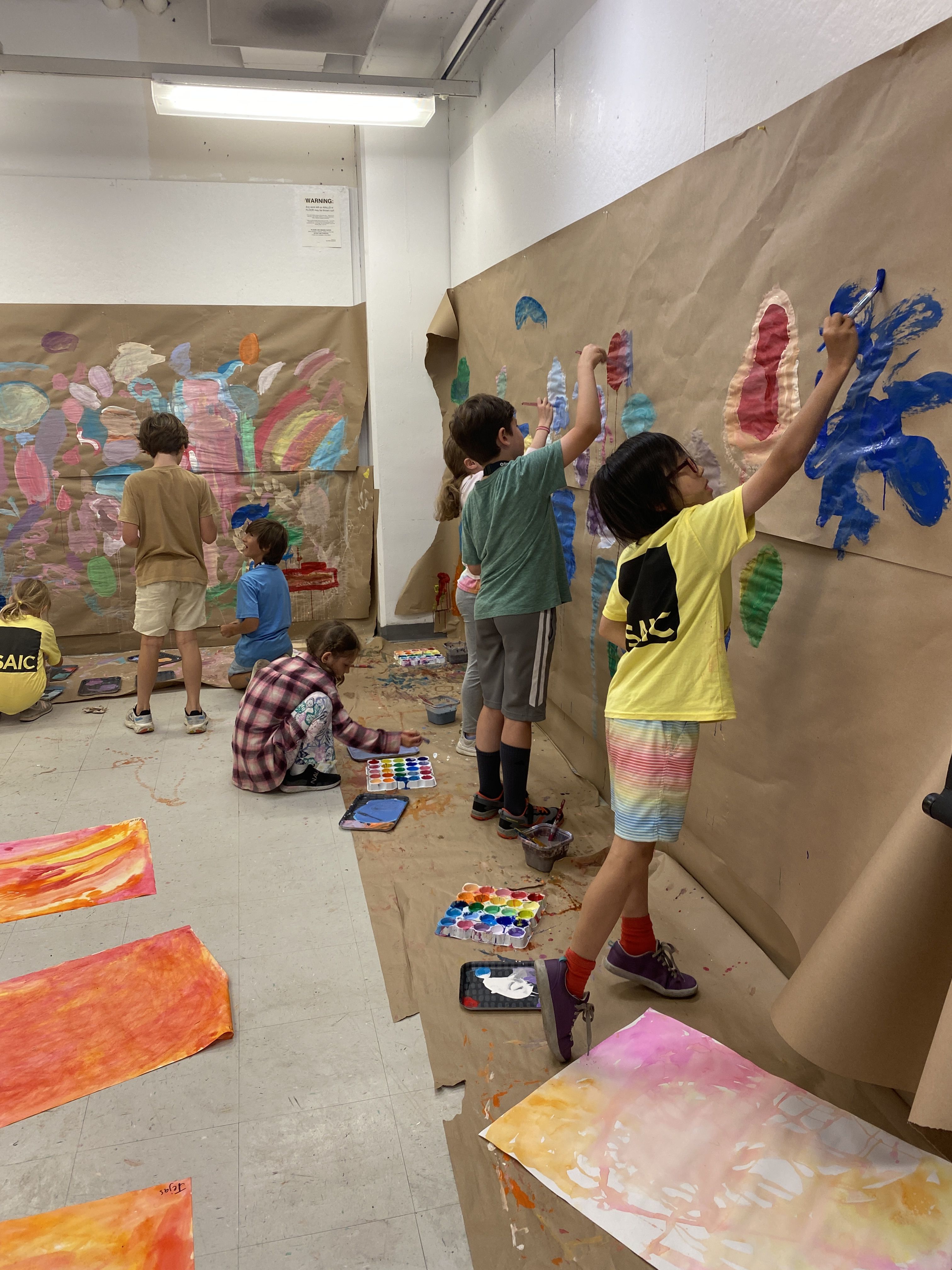 Multi-Arts Camp students create a community mural. 