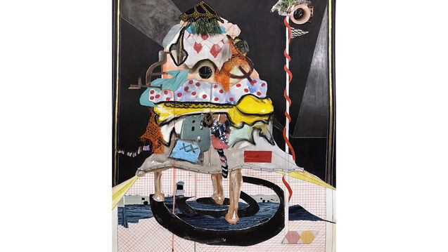 Nyugen E. Smith, Bundlehouse (On the radar), 2018, mixed media and collage on paper, 30 x 22 inches. Courtesy of the Artist.