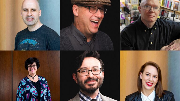 Top row: Jerry Brennan, Donald G. Evans, Eric Kissamer. Bottom row: Eileen Favorite, Ruben Quesada, Elizabeth Metzger-Sampson