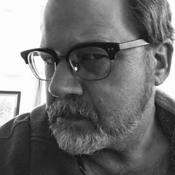 A black and white photo of SAIC faculty member Joseph Socki