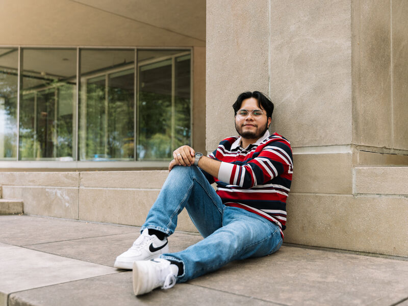 SAIC student Daniel Villalobos on campus.