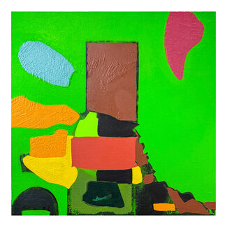 Colorful geometric painting by Lauren Ball.