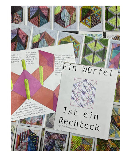 A copy of the zine Ein Wurfel Ist ein Rechteck